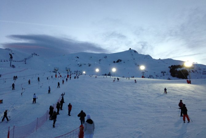 Ski nocturne à La Toussuire