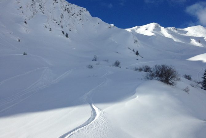 Hors piste à La Toussuire